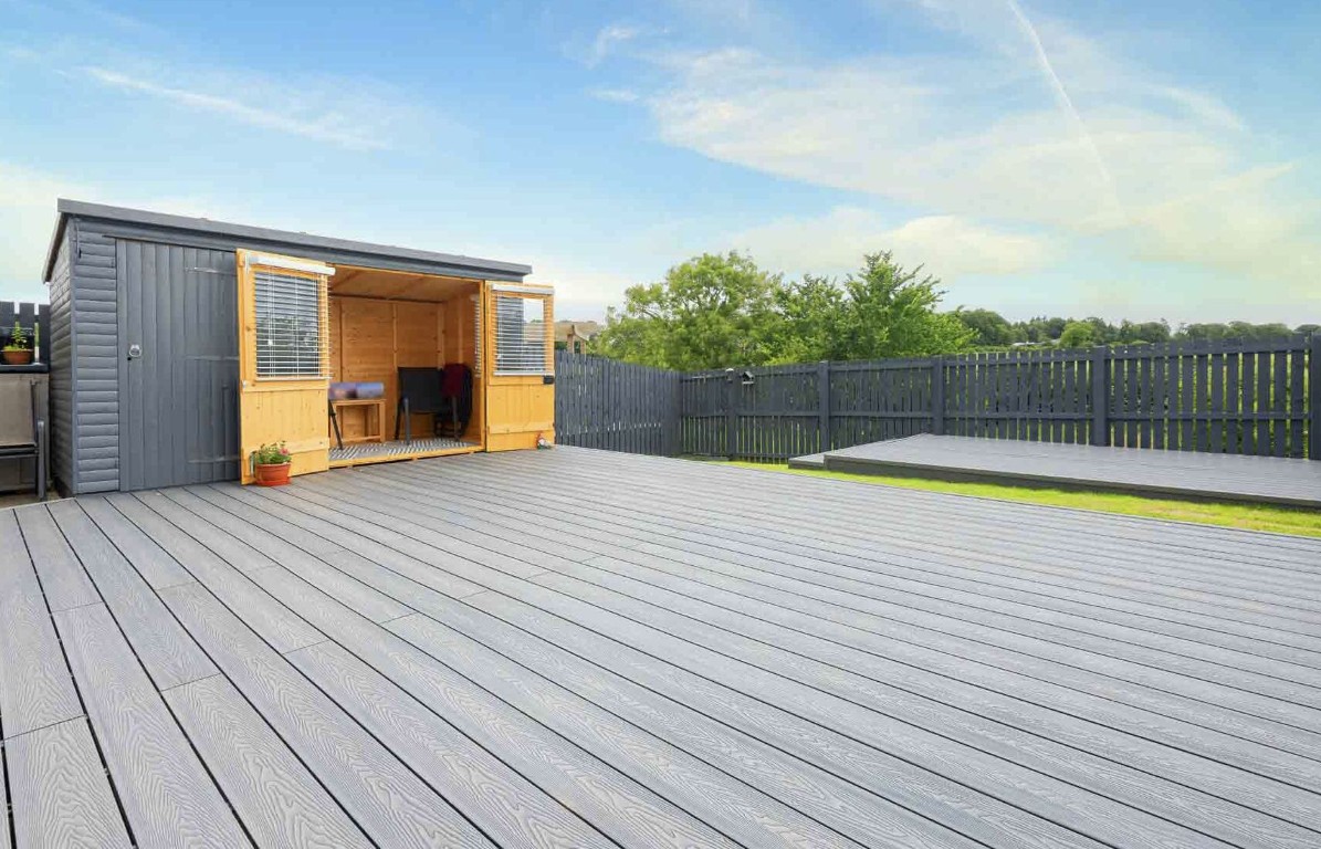 Modern composite deck showcasing durability and low maintenance in Kendall, FL